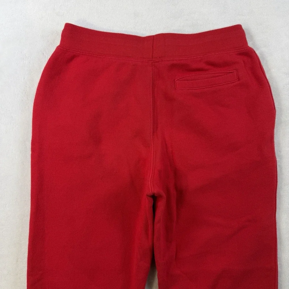 Polo Ralph Lauren Boys Red Fleece Jogger Pants Size M 10-12